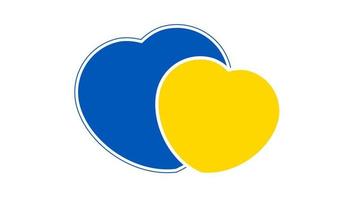 Heart in Ukrainian colors vector