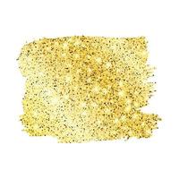 Golden Paint Glittering backdrop on a white background. Background with gold sparkles and glitter effect. Empty space for your text. Vector illustration