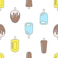 Seamless pattern with ice cream. Vector illustration.