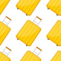 Seamless pattern with travel bag with luggage. Background with suitcase for journey trip. Vector illustration