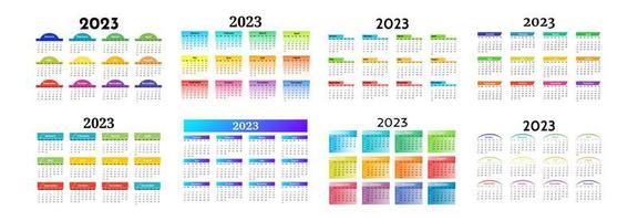 calendario para 2023 aislado en un fondo blanco vector