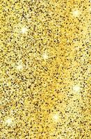 Golden glittering background with gold sparkles and glitter effect. Stories banner design. Empty space for your text. Vector illustration