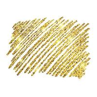 Golden Paint Glittering backdrop on a white background. Background with gold sparkles and glitter effect. Empty space for your text. Vector illustration