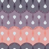 Vector Background with Geometric Rounded Striped Line. Seamless Pattern.