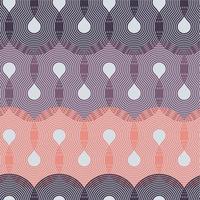 Vector Background with Geometric Rounded Striped Line. Seamless Pattern.