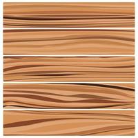 Five wooden boards. Vector abstract wood texture in flat design.