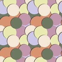 Abstract seamless pattern with colored round painted circles with shadow vector