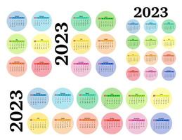 calendario para 2023 aislado en un fondo blanco vector