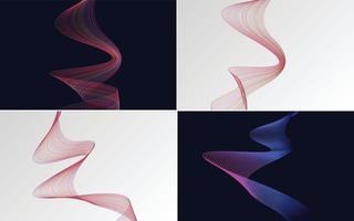 Modern wave curve abstract vector backgrounds for a fresh and modern look