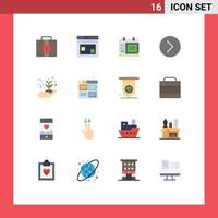 16 Creative Icons Modern Signs and Symbols of environment multimedia calender media player next Editable Pack of Creative Vector Design Elements