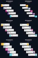 haga que su presentación se destaque con infografías vectoriales vector