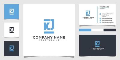 KJ or JK initial letter logo design vector. vector