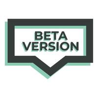 Beta interface icon cartoon vector. Computer software vector