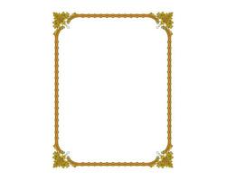 Decorative wedding frame, antique museum picture border or deco divider. Isolated icon. vector Free Vector