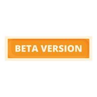 Beta version tag icon cartoon vector. Computer upgrade vector