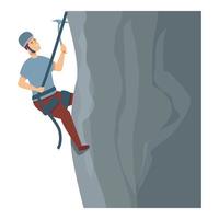Extreme climber icon cartoon vector. Activity tourism vector