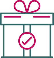 icono de vector de caja de regalo