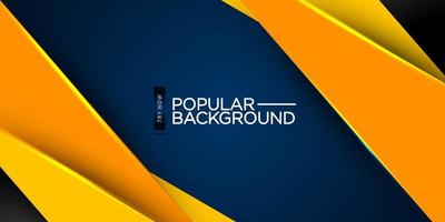 overlap design background for social media cover design in dark blue and yellow color.Can be used for presentation background, tech banner.Eps10 vector