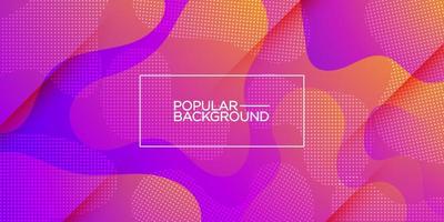 colorful fluid abstract wide background with gradient color purple,orange and pink combination soft color on background. Eps10 vector