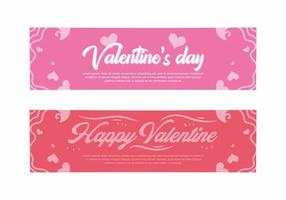 illustration banner design of valentine event vector