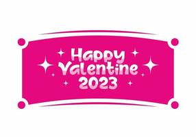 Pink color of valentine event banner vector