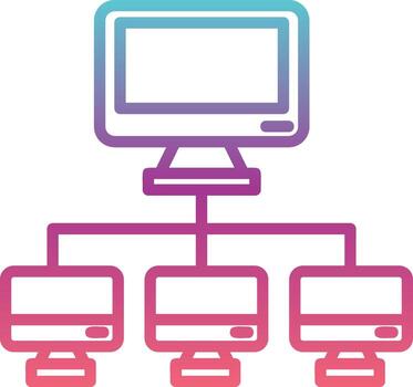 icono de vector de red de computadora