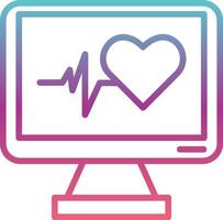 icono de vector de monitoreo de latidos del corazón