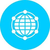 icono de vector de red global de servicio