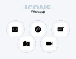 Whatsapp Glyph Icon Pack 5 Icon Design. chatting. chat. app. ui. arrow vector