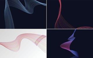 Modern wave curve abstract vector backgrounds for a sleek and modern design