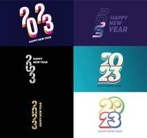 Big Set of 2023 Happy New Year logo text design 2023 number design template vector