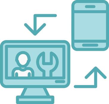 Data Synchronization Vector Icon