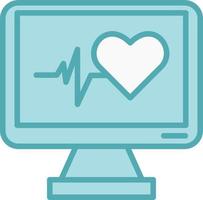 Heartbeat monitoring Vector Icon