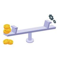 Balance bar lobbyist icon isometric vector. Pr campaign vector