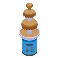 Cocoa fountain icon isometric vector. Chocolate fondue vector