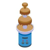 Cocoa fountain icon isometric vector. Chocolate fondue vector