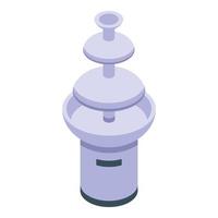Chocolate fountain device icon isometric vector. Fondue cocoa vector