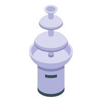 Chocolate fountain device icon isometric vector. Fondue cocoa vector