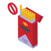 Lobbyist no smoking icon isometric vector. Pr campaign vector