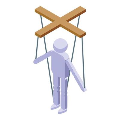 Lobbyist influence icon isometric vector. Pr campaign
