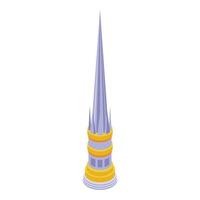 Myanmar tower icon isometric vector. Culture architecture vector