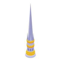 Myanmar tower icon isometric vector. Culture architecture vector