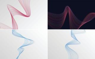 Add a modern touch to your presentation with this wave curve vector background pack