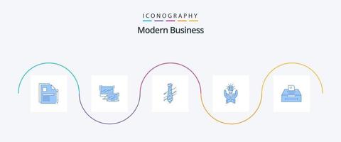 paquete de iconos de 5 negocios modernos azul que incluye negocios. solución. macbook entrevista. vestir vector