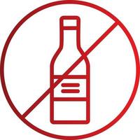 No Alcohol Vector Icon