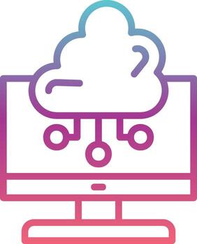 icono de vector de computación en la nube