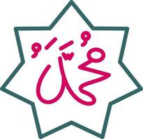 Muhammad Name Icon vector