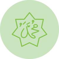 Muhammad Name Icon vector