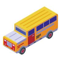 vector isométrico del icono del autobús de filipinas. viajes de verano