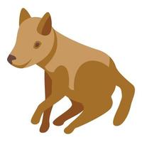 Baby wild dog icon isometric vector. Animal mammal vector